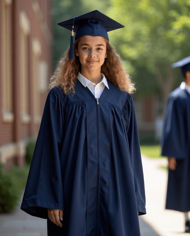 School Sized Graduation Gown